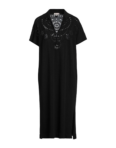 AGNONA Midi dress Black 50% Silk, 50% Cotton