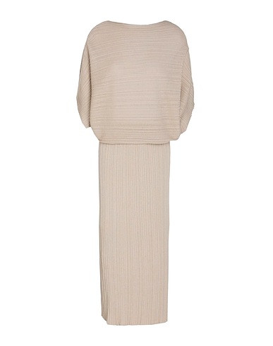 AGNONA Elegant dress Beige 55% Silk, 45% Cotton