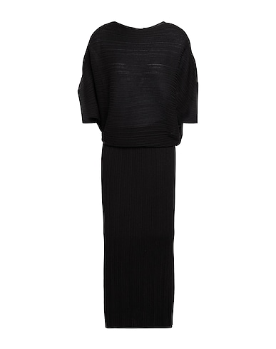 AGNONA Vestido midi NERO 55% Seda, 45% Algodón