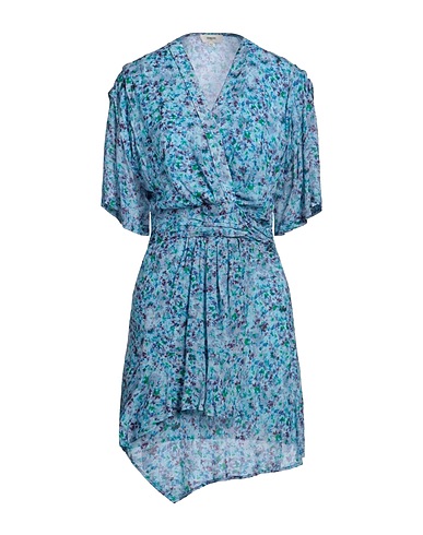 SUNCOO Short dress Sky blue 100% Viscose