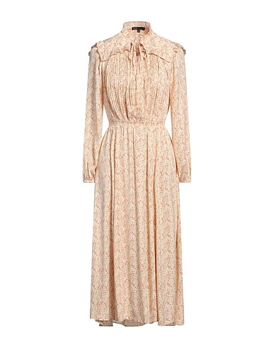 MAJE Midi dress Cream 100% Polyester
