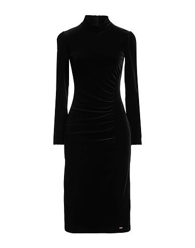 ARMANI EXCHANGE Midi dress Black 90% Polyester, 10% Elastane