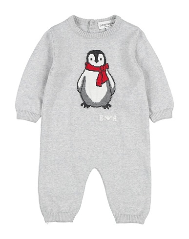 EMPORIO ARMANI Strampelanzug für Babys Hellgrau 100% Schurwolle