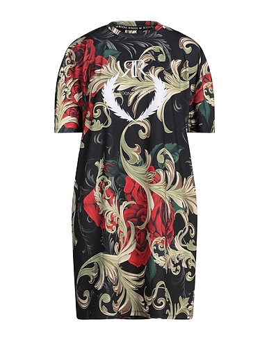 ROONE ROMAN Short dress Black 90% Polyester, 10% Elastane