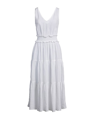 120% LINO Midi dress White 100% Linen