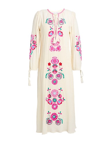 ANTIK BATIK ひざ丈ワンピース アイボリー コットン 100%