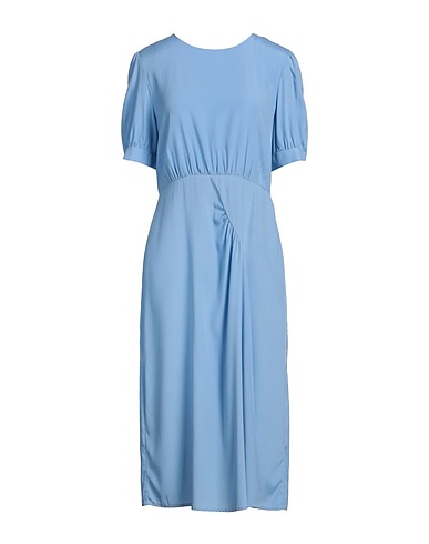 P.A.R.O.S.H. Midi-Kleid Hellblau 96% Seide, 4% Elastan