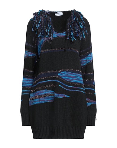 GAëLLE Paris Short dress Black 69% Acrylic, 11% Synthetic fibers, 8% Wool, 7% Textile fibers, 5% Alpaca wool