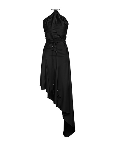 THE ATTICO Elegantes Kleid Schwarz 100% Polyester, Hahnenfedern