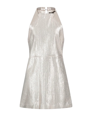 MAJE Short dress Platinum 67% Viscose, 28% Acetate, 5% Metallic fiber