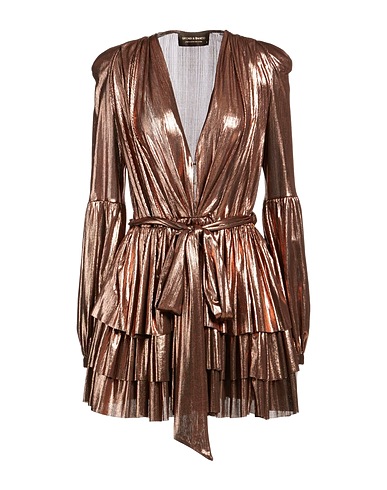 BRONX & BANCO Short dress Bronze 95% Polyester, 5% Elastane