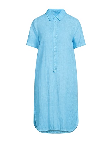 120% LINO Shirt dress Azure 100% Linen
