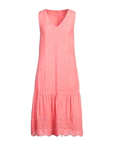 120% LINO Vestito estivo Salmone 100% Lino