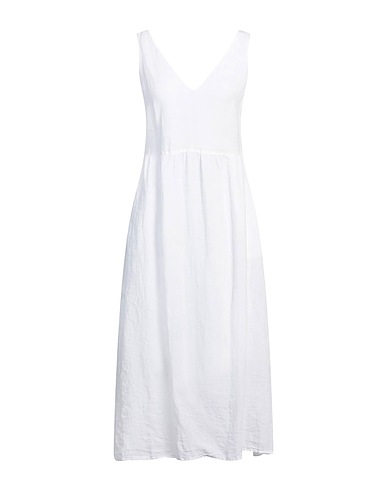 120% LINO Vestito midi Bianco 100% Lino