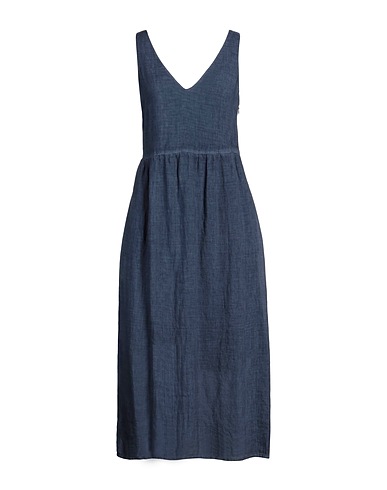 120% LINO Midi dress Navy 100% Linen