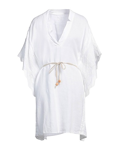 120% LINO Short dress White 100% Linen