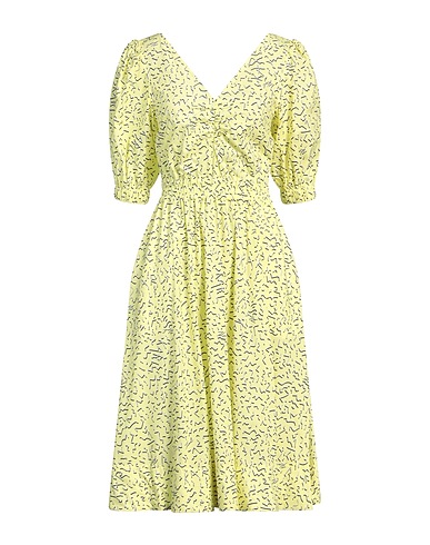 KARL LAGERFELD Midi dress Yellow 65% Tencel™ Lyocell, 35% Cotton