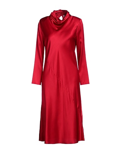 EMMA & GAIA Midi dress Brick 93% Silk, 7% Elastane