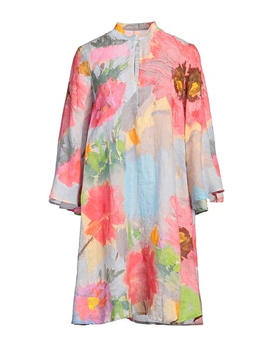 120% LINO Vestito corto Fucsia 100% Lino