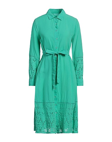 120% LINO Midi dress Green 100% Linen