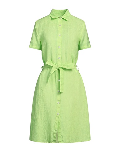 120% LINO Hemdkleid Limettengrün 100% Leinen