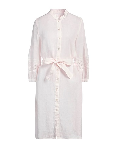 120% LINO Midi dress Light pink 100% Linen