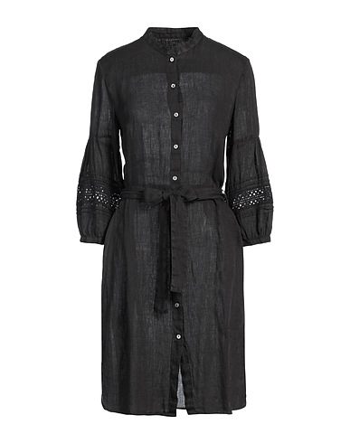120% LINO Midi dress Black 100% Linen
