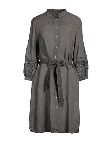 120% LINO Midi dress Lead 100% Linen