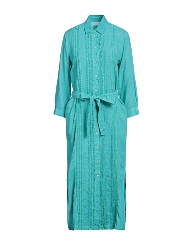 120% LINO Midi dress Turquoise 100% Linen
