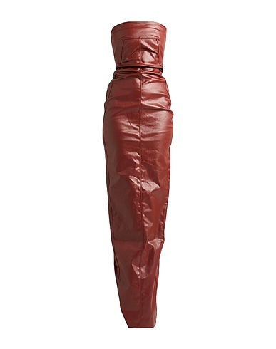 RICK OWENS Denim dress Rust 91% Cotton, 6% Elastomultiester, 3% Rubber