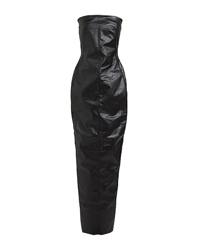 RICK OWENS Denim dress Black 91% Cotton, 6% Elastomultiester, 3% Rubber