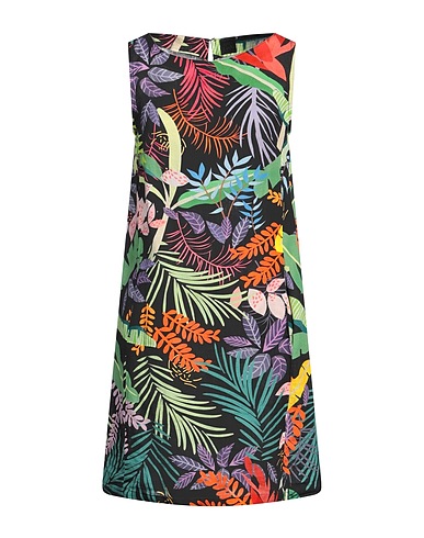 120% LINO Short dress Black 100% Linen