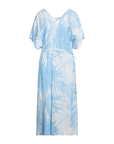 120% LINO Midi dress Sky blue 100% Linen