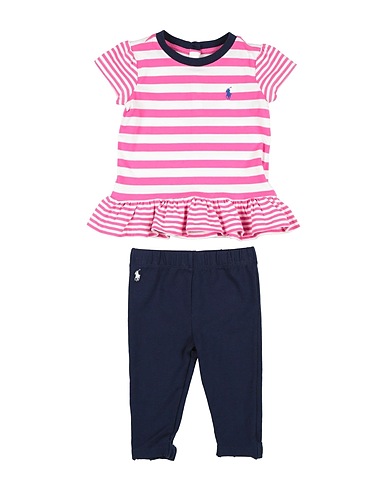 POLO RALPH LAUREN Baby co-ord Striped Jersey Peplum Tee & Legging Set
100% Cotton