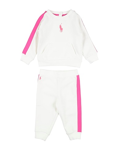 POLO RALPH LAUREN Baby co-ord  Big Pony Terry Sweatshirt & Pant Set

 White 87% Cotton, 13% Polyester