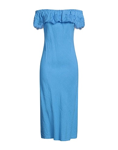 120% LINO Vestito midi Azzurro 100% Lino