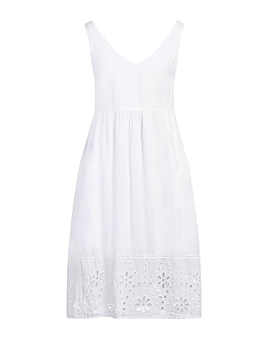 120% LINO Midi dress White 100% Linen