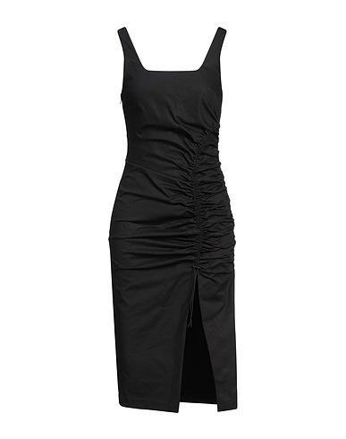 KARL LAGERFELD Midi dress Black 97% Cotton, 3% Elastane