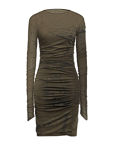 BLUMARINE Midi dress Military green 90% Polyamide, 10% Elastane