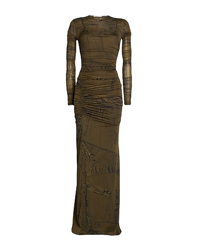 BLUMARINE Long dress Military green 75% Polyamide, 25% Elastane