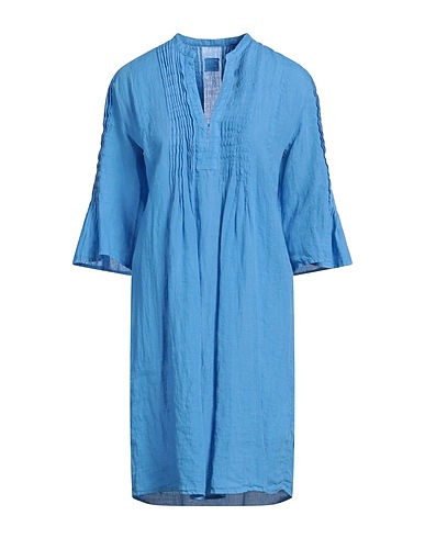 120% LINO Shirt dress Azure 100% Linen