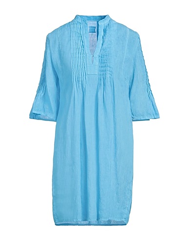 120% LINO Hemdkleid Himmelblau 100% Leinen