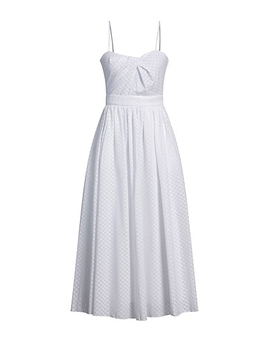 KARL LAGERFELD Midi dress White 51% Polyester, 49% Cotton