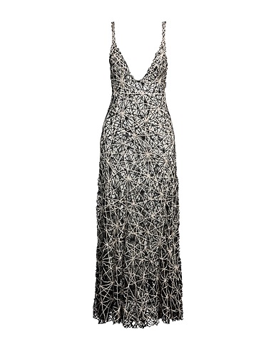 PE’ DE CHUMBO Vestito lungo Nero 100% Viscosa