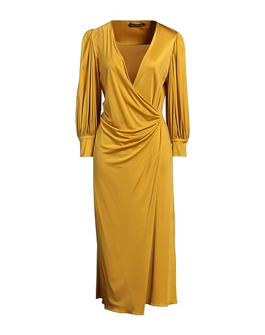 DEPARTMENT 5 Midi dress Mustard 100% Viscose