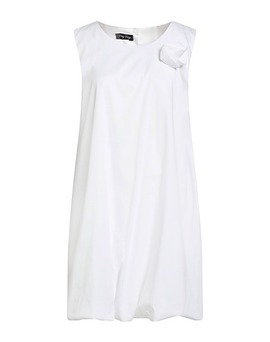 PHILLY FIRENZE Short dress White 66% Cotton, 31% Nylon, 3% Elastane