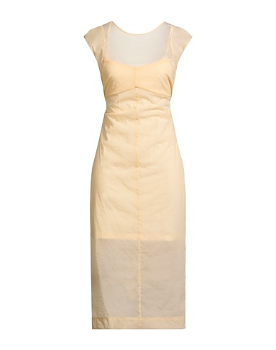 TELA Midi dress Pastel yellow 89% Polyamide, 11% Elastane