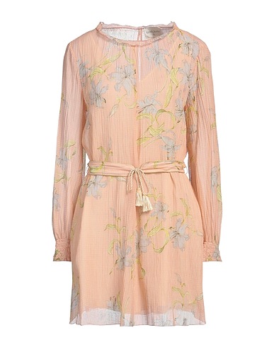 FORTE_FORTE Kurzes Kleid Pfirsich 100% Cupro