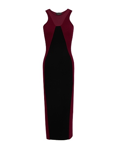 GAëLLE Paris Midi dress NOIR Burgundy 50% Viscose, 30% Polyester, 17% Polyamide, 3% Cotton