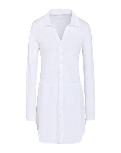 120% LINO Shirt dress White 100% Linen